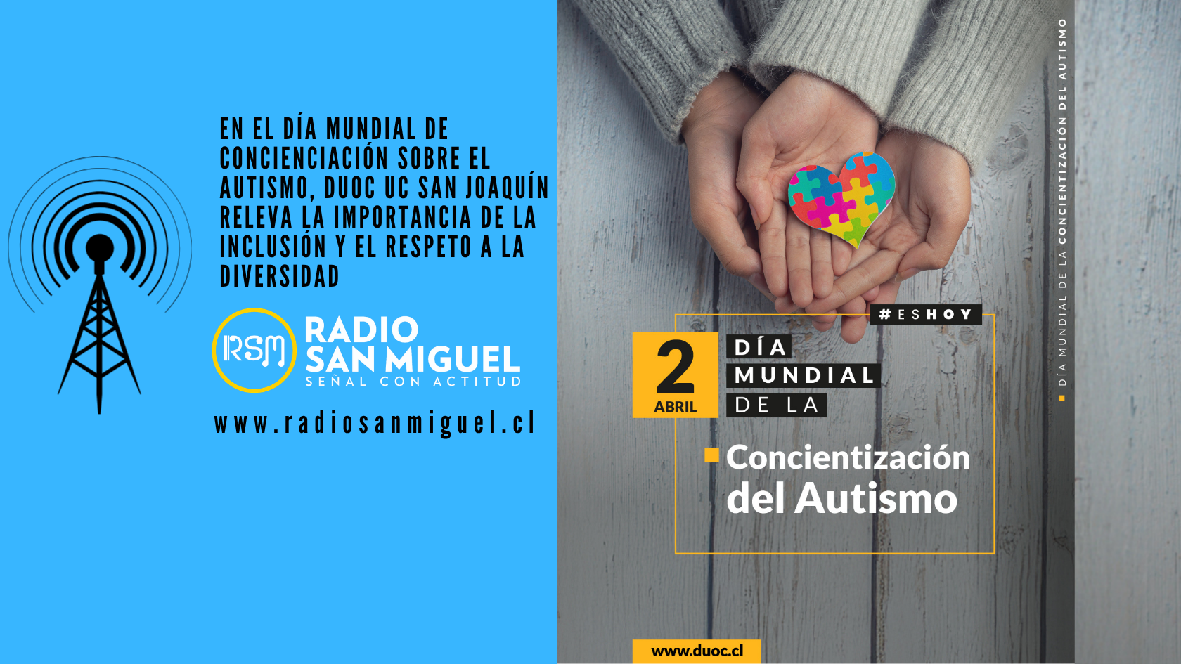 En el Día Mundial de Concienciación sobre el Autismo, Duoc UC San Joaquín releva la importancia de la inclusión y el respeto a la diversidad
